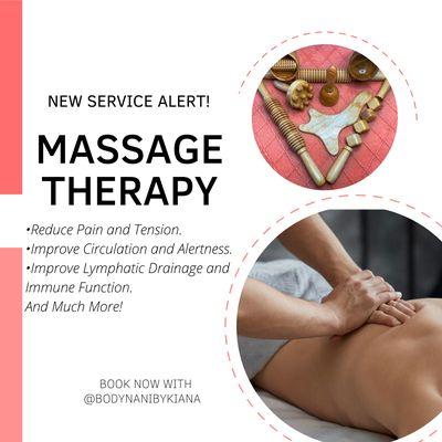 Professional Massage Therapy Available