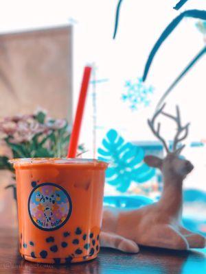 Authentic Thai Tea with extra boba