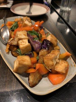 Basil Eggplant (with tofu added)