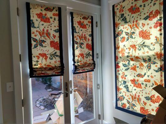 New top-down roman shades.