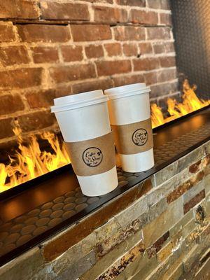 Fireside coffee