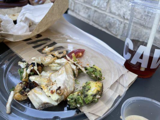 rotten avocado and black/dirty lettuce at Cava Peachtree Corners