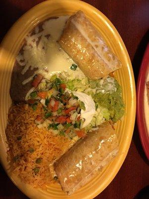 Chicken fajita chimichanga