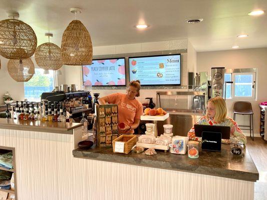 This is the counter at The Travel Mug in Grantsville, Maryland.