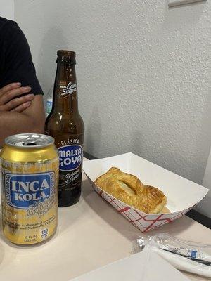 Inca Kola, Malta Goya, pastelito