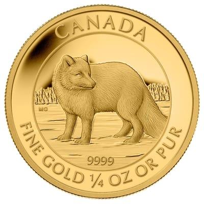 Gold Arctic Fox Coin