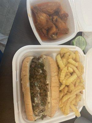 Philly and wings