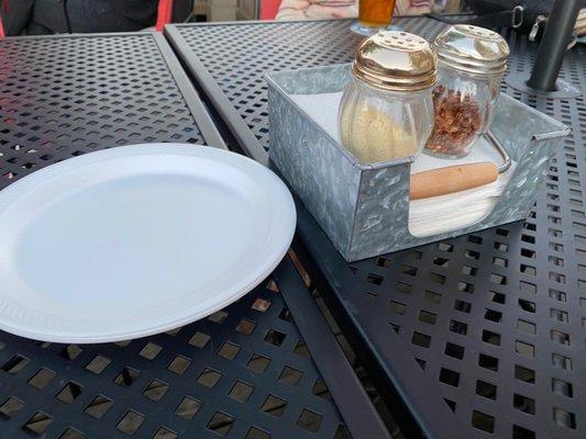 Plates, Napkins and Seasonings