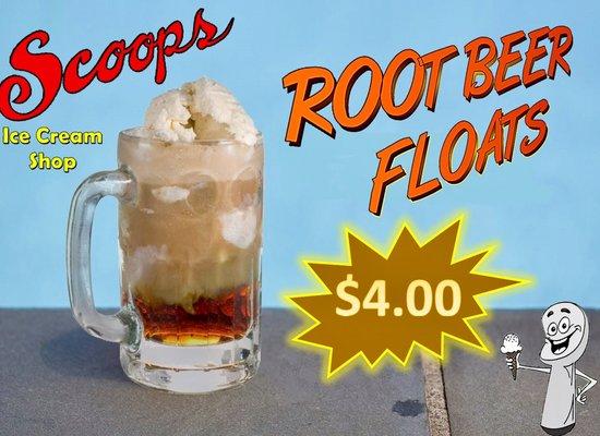 Root Beer Floats available now @ SCOOPS!!