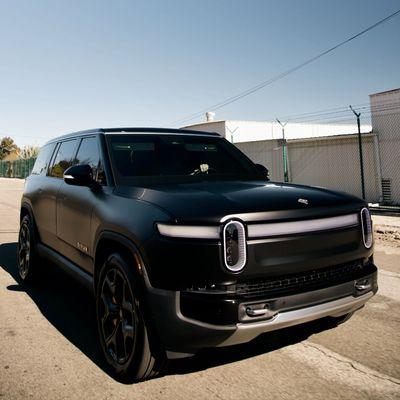 Black Rivian full matte PPF