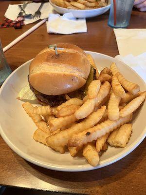 Burger and fries