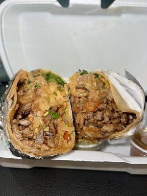 A la Mexicana burrito