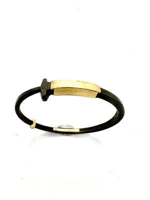 Pat Flynn Steel bracelet with 18kt gold