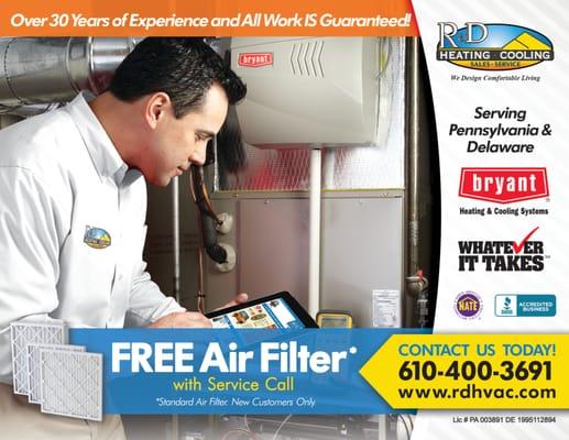 Free Air Filter with Service!