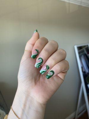 Acrylic w nail art