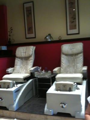 Massage chairs for pedicures