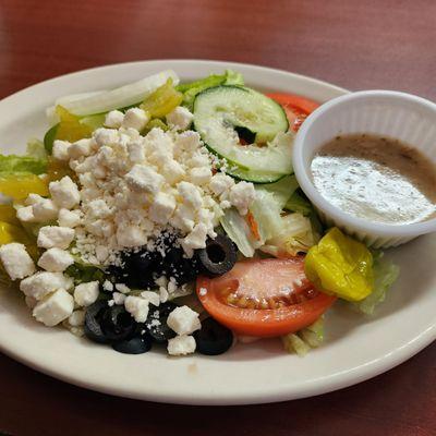 Greek salad lunch special.