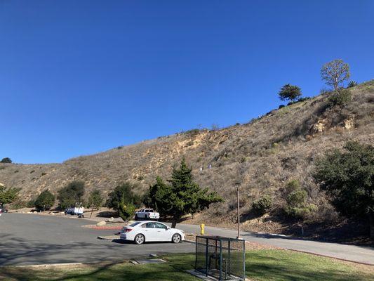 View of the hiking trail from the park