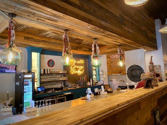 Bar area at Crazy Pig Southern Kitchen in Covington