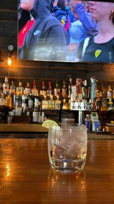 Gin and tonic, local bourbon, Mexican fries