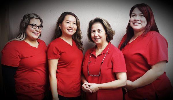 New group picture....aren't we lovely?!. Thanks to our photographer Dave Rose. - Dr Satary & Dental Team