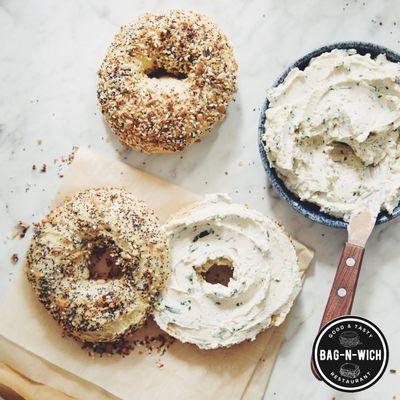 Indulge in Olive Cream Cheese: real olives, bold flavor, perfect bagel match!Irresistibly