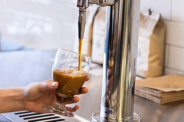 nitrogen coffee on tap