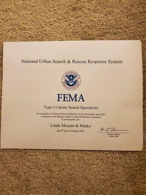 Fema certified