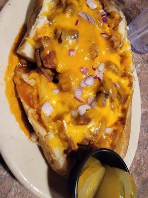 Loaded baked potato with brisket