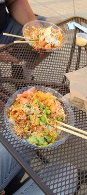 Salmon poke bowls