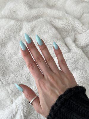 Beautiful almond dip nails by Vicki