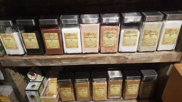 Sea Salt selection and flavored sea salt is truly impressive and must be smelled!