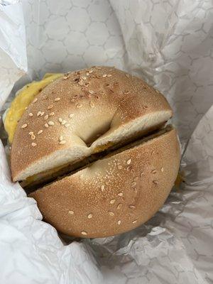 Egg and Cheese on Sesame