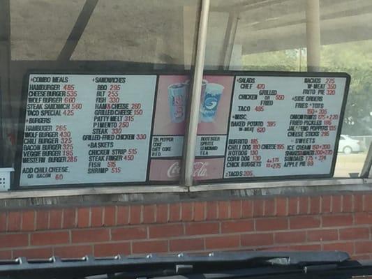 There menu... Not everything is on here but you get the idea lol