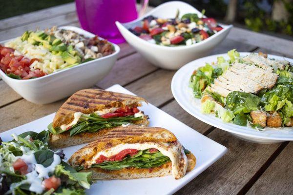 Cobb Salad,  Mozzarella Panini and more