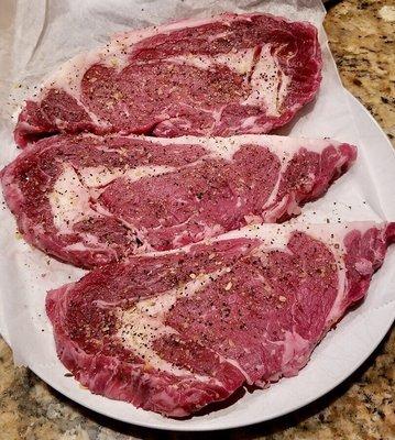 Fantastic rib-eyes