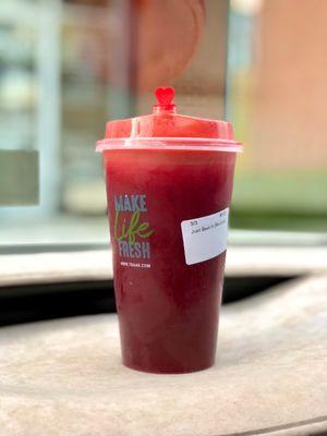 JUST BEET IT (Medium/$6.50) - Kale, Beet, Carrot, Orange, Lemon