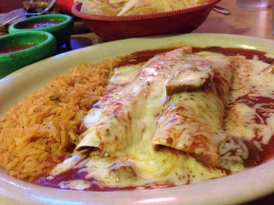 Spinach mushroom enchiladas