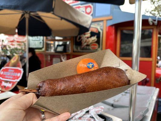 Classic corn dog with side of Cuties