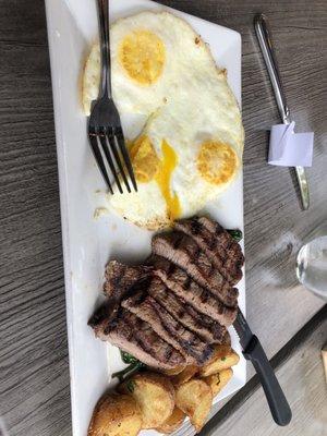 Steak and eggs