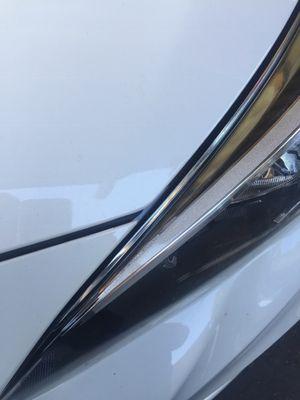 My car, 2018 model year...gap is wider at the same spot. Hood is misaligned?