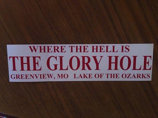 Bumper sticker.