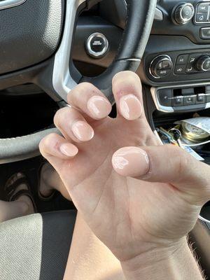 Gel acrylic manicure - terrible quality