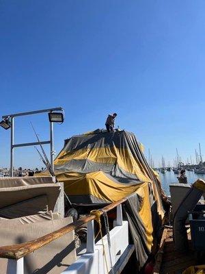 Wrapping a Boat