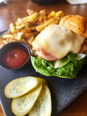 Grilled chicken club. Oh, and those fries were