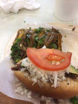 Delicious lonches and tacos de bistek!