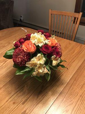 "Fall floral arrangement with Dahlias"