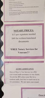 Free notary for veterans