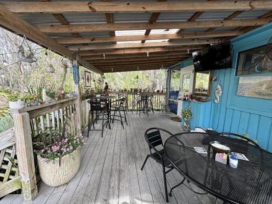 Outdoor patio toward garden area