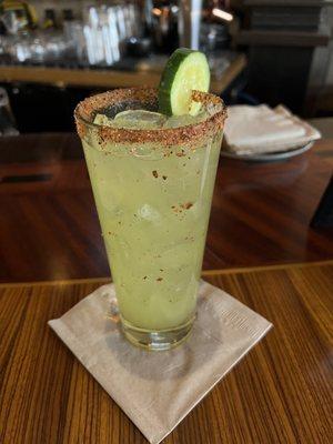 Jalapeño cucumber margarita